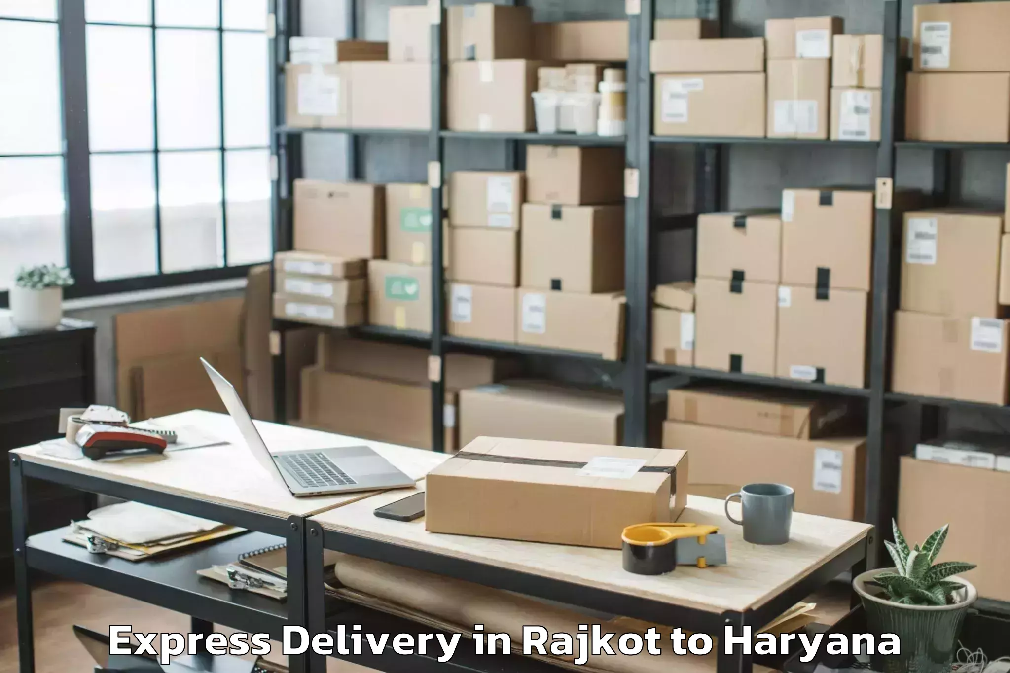 Book Rajkot to Eros Ef3 Mall Express Delivery Online